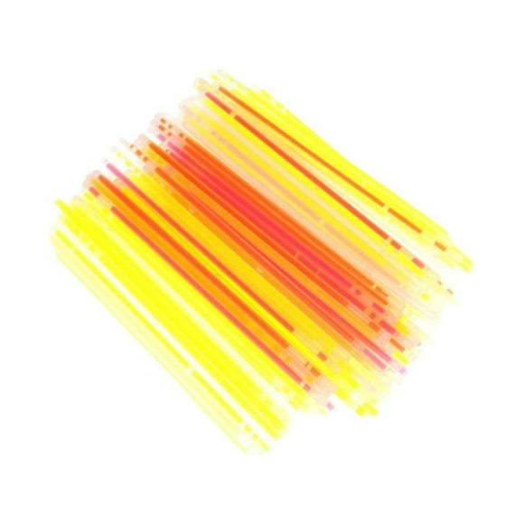 100 Pieces Glow Stick Luminous Portable 5 Colors Single-use Outdoor Party Glowstick Decoration Accessories with Connectors