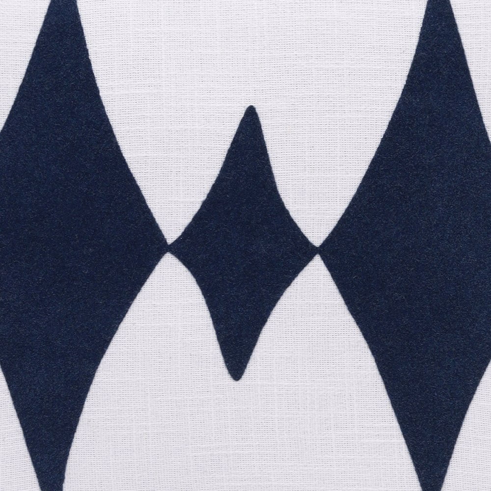 LR Home Stacy Garcia Cotton Blend Poly Filled Pillow in Blue/White, 20" x 20"