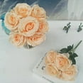 thumbnail image 3 of Artificial Flowers,12pcs Silk Rose Flower Fake Roses Realistic Silk Roses with Single Stems, Faux Roses Bouquet for Wedding Centerpieces Bridal Shower Party Home Table Decorations Decoration, 3 of 5