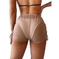 thumbnail image 2 of Faithtur Short Femme, Décontracté Fête Rue Plage Protection Solaire Transparent Taille Haute Ample, 2 of 3