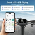 thumbnail image 5 of EggKing 500W Electric Scooter for Adults,10" Solid Tire,500W Powerful Motor & 25MPH Top Speed,28 Miles Long Range,Folding E Scooter with Dual Shock Absorption,Dual Braking,App Red, 5 of 7