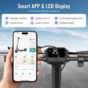 EggKing 500W Electric Scooter for Adults,10 Tire,500W Powerful Motor & 25MPH Top Speed,28 Miles Long Range,Folding E Scooter with Dual Shock Absorption,Dual Braking,App Blue