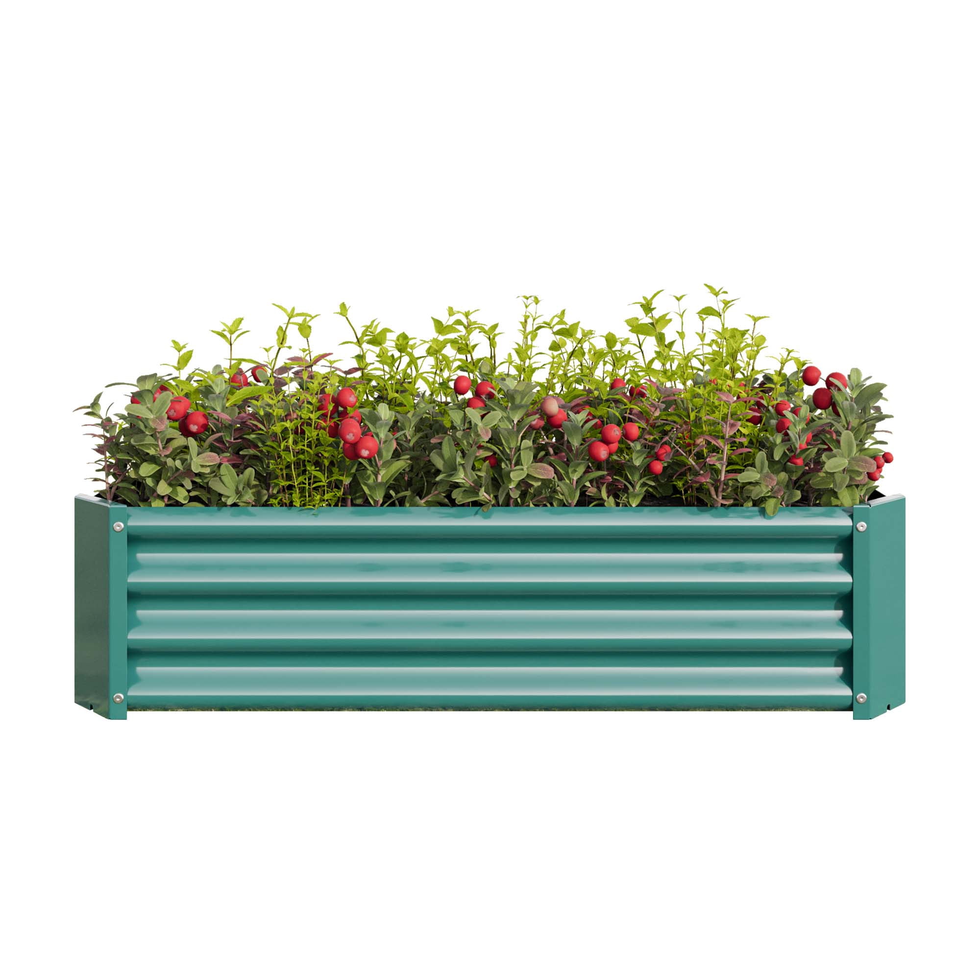 Aukfa Raised Garden Bed Kit - Garden Outdoor Planter Box for Vegetables - 4 ft x 2 ft - Green