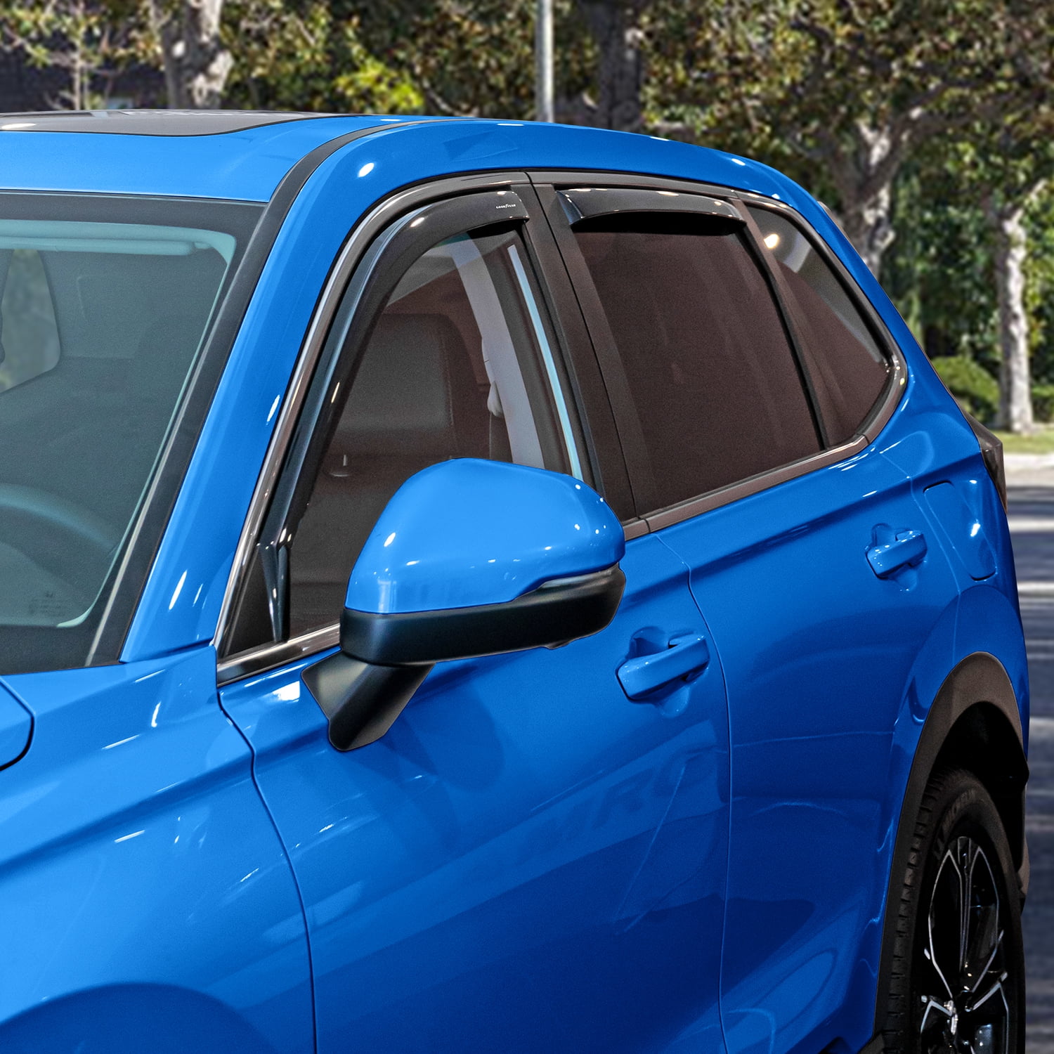 Goodyear Side Window Wind Deflectors for Honda CR-V 2023-2026, In-Channel Rain Guards, Window Visors / Vent Visors, Car Window Deflector Set, Exterior Accessories, 4 pcs – GY008481