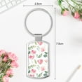 thumbnail image 2 of Coolnut 1 PCS Keychain Keyring, Watercolor Floral Leaves and Pink Roses Lightweight Metal Keychain Key Ring, Keychain Pendant Party Favor Reward Gifts, 2 of 6
