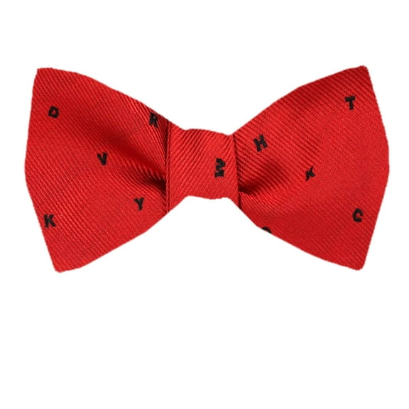 Men's Red and Burgundy Silk Self Tie Bowtie Tie Yourself Bow Ties