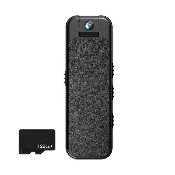 Mini Caméra Corporelle Enregistreur Vidéo, Caméra Corporelle HD 1080P Enregistreur Vidéo Wi-Fi Caméra Corporelle avec Lentille de Vision Nocturne 180 Rotative Portée