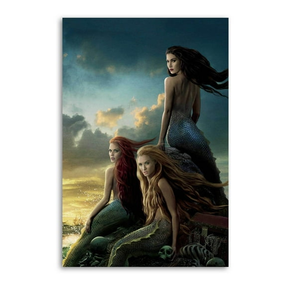 Oceanlife Stories Mermaids Artworks Canvas Poster Room Aesthetic Wall Art Prints Home Modern Decor Gifts 08x12inch(20x30cm)