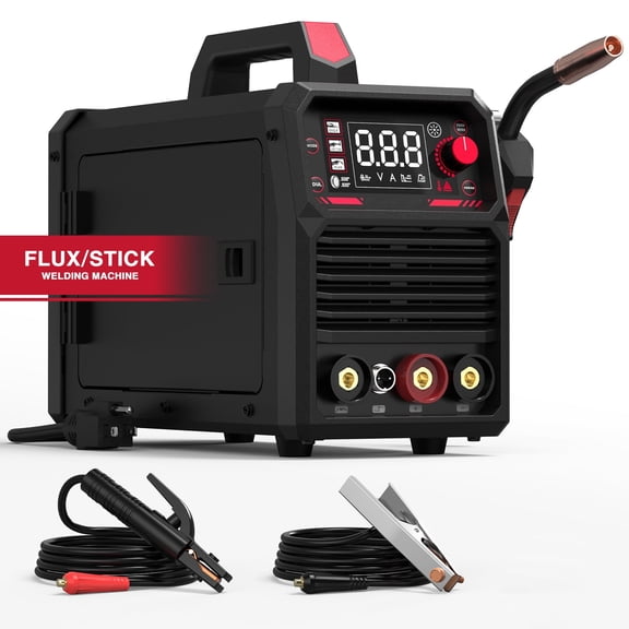 YesWelder 135Amp MIG/Stick 2-in-1 Inverter Welder with Flux Core Gasless, Black