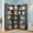 63.1" Black, variant on ModFurne 70.8" Tall Corner Bookshelf, 7 Tiers Large Etagere Bookcases , L-Shaped Modern Storage Display Rack Industrial Bookshelves for Bedroom, Home Office,Brown