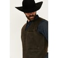thumbnail image 2 of Cody James Men's Pancho Villa Oilskin Button-Front Western Vest - CMHO21V20-BRN XX-, 2 of 4