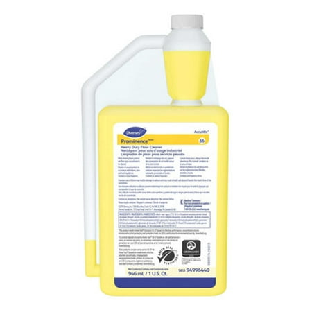Diversey Prominence Heavy-Duty Floor Cleaner  Fruity Scent  32 Ounce Accumix Bottle  6/Carton