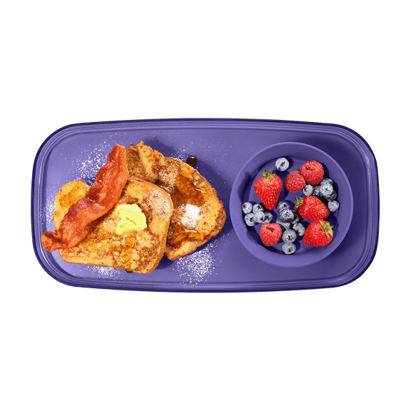 madesmart Appetizer Tray, Sturdy BPA-Free Plastic, Ideal for Parties, Snacks & Small Bites, Translucent Purple