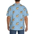 thumbnail image 3 of Kdxio Men's Hawaiian Shirt for Men Short Sleeve Shirt Cute Cartoon Corgi Summer Casual Holiday Beach Button Down T-Shirts, 3 of 7