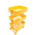 thumbnail image 2 of Vogacara Estante de almacenamiento para carro, casa rodante, carros de tres capas, juguetes para juego de imitación casas de muñecas Amarillo, 2 of 6