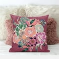 thumbnail image 3 of Amrita Sen Designs  28 x 28 in. Friendship Bouquet Broadcloth Indoor & Outdoor Blown & Closed Pillow - Purple, Green & Peach, 3 of 4