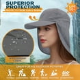 thumbnail image 5 of EINSKEY Baseball Cap with Neck Flap for Men, Waterproof Packable Sun Hat with Neck Cover (Dark Grey), 5 of 7