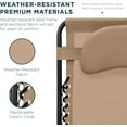 thumbnail image 5 of ZYPPP Oversized Zero Gravity Chair, Folding Outdoor Patio Lounge Recliner w/Cup Holder Accessory Tray, Pillow - Tan, 5 of 8