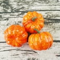 thumbnail image 2 of MasteelfCA 10 Pcs Artificial Pumpkins Mini Fake Pumpkins Simulation Fall Pumpkins for Halloween House Party Decoration, 2 of 7