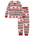 thumbnail image 2 of Unique Bargains Womens 2 Pcs Christmas Family Matching Pajama Set Xmas Party Sleepwear S White Men's, 2 of 5