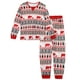 thumbnail image 2 of Conjuntos de pijamas a juego para la familia INSPIRE CHIC de Navidad de 2 piezas, camiseta de manga larga, set de regalo para fiestas, [Hombres] XL Blanco, 2 of 5