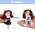 thumbnail image 5 of Lembani 10 juegos de mini muñecas de 5 pulgadas con ropa, 5 piezas de muñecas para niños y 5 piezas de muñecas para niñas, mini muñecas de princesa, juguete para casa de muñecas, regalos para niños, 5 of 5