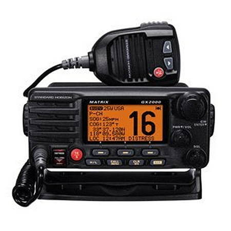Standard Horizon Standard STD-GX2000-B 25-Watt Fixed Mount Matrix VHF Radio with AIS Display and Loudhailer
