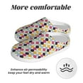 thumbnail image 6 of Rateoe Polka Dot Print Women's Men's Cotton Knit Slippers Lightweight Memory Foam Indoor House Shoes with Anti-Skid Sole-46/47, 6 of 7