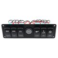 thumbnail image 2 of LAFGUR 6 Gang Toggle Rocker Panel Colorful LED Voltmeter For RV Car Boat ZC, 2 of 8
