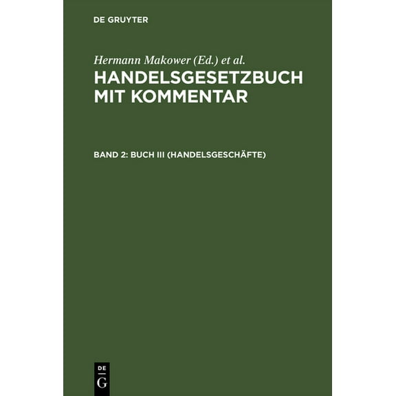 Buch III (Handelsgeschäfte), (Hardcover)