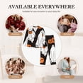 thumbnail image 7 of Honeii Halloween Ghosts And Pumpkins Print Women's Pajama Sets Long Sleeve Button Down Sleepwear Nightwear Soft Pjs Lounge Sets 2PCS-Large, 7 of 7