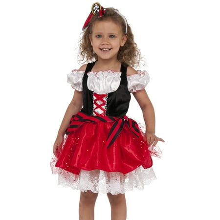 Sweet Pirate Girl Child Buccaneer Ship Sailor Halloween Costume-M