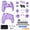 Clear Atomic Purple, variant on eXtremeRate Luna Redesigned Full Set Shell with Buttons Touchpad Cover For ps5 Controller BDM-030/040/050 - Glow in Dark Green