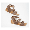 Dansko Leather Ankle Strap Wedges - Lou Taupe EU 37
