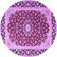 thumbnail image 1 of Ahgly Company Indoor Round Persian Purple Traditional Area Rugs, 3' Round, 1 of 4