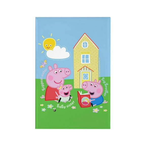 CafePress - Peppa Pig: Siblings - Rectangle Magnet, 2"x3" Refrigerator Magnet