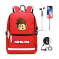 thumbnail image 1 of Mochila de moda con USB para mujer, morral escolar de gran capacidad, Oxford, con estampado para ordenador portátil y estudiantes, 1 of 3