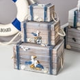 thumbnail image 2 of Storage Box Mediterranean Three In One Wooden Storage Box Storage Case Cover Three Jewelry Boxes Wooden Cases Ornaments (C), 2 of 6