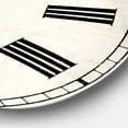 thumbnail image 3 of Designart Oversized Off-White Analog Round Cottage Modern Wall Clocks, CLM25725-C23, 3 of 3