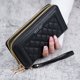 thumbnail image 4 of Cartera para mujer, larga, de mano, informal, para teléfono móvil, con doble cremallera, tarjetero de gran capacidad, 4 of 6