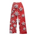 thumbnail image 6 of Women's Casual Fashion Christmas Pajama Pants, Long Sleepwear Trousers for Sports and Home Use, Comfortable and Soft Material for Nightwear and Lounging,Wine,S, 6 of 6