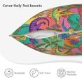 thumbnail image 5 of Fotbe Colorful Dinosaur Pattern Velvet Decorative Throw Pillow Covers with Elegant Piping, Soft Plush Cushion Cover for Sofa, Bed, Car, Office-20"x20", 5 of 8