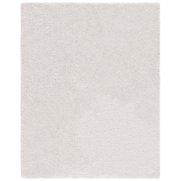SAFAVIEH Luxe Shag James Solid Area Rug, Bone, 10' x 14'