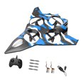 thumbnail image 4 of Avión de control remoto para exteriores, juguete volador con giro de 360 degree, 2 velocidades, ajustable y fijo. Azul con 2 pilas, 4 of 8