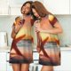 thumbnail image 4 of Fotbe Starfish Sunset Sea Beach Bata de Dormir para Mujer con Estampado, Camisón de Algodón de Manga Corta, Ropa de Dormir Casual, 4 of 6