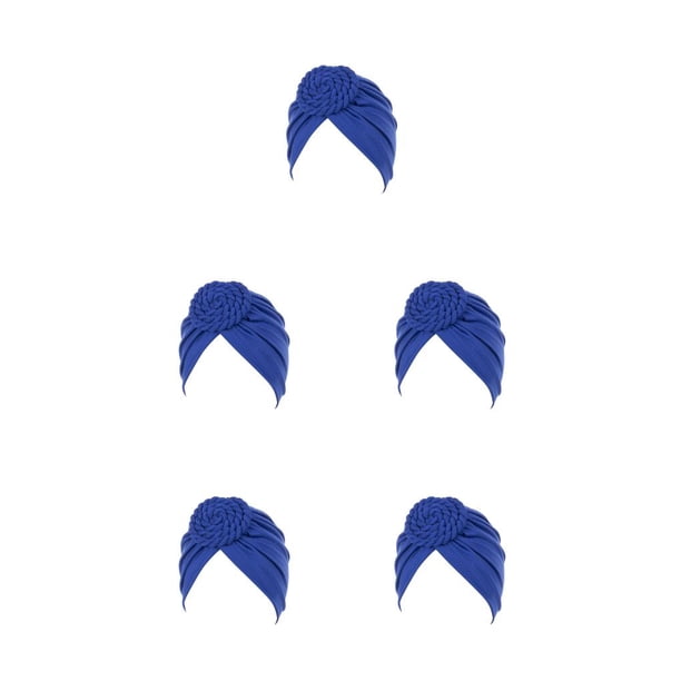 Qarigey Turbante nudo interior Hijab Donut diadema pérdida capó accesorios de estilo cabeza diario para mujeres fiesta azul real Type2 NO2 Qarigey CBP469003