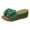 Green, variant on YLYL Wedge Platform Sandals for Women Cute Bow Open Toe Slip on Fashion Casual Summer Beach Slippers