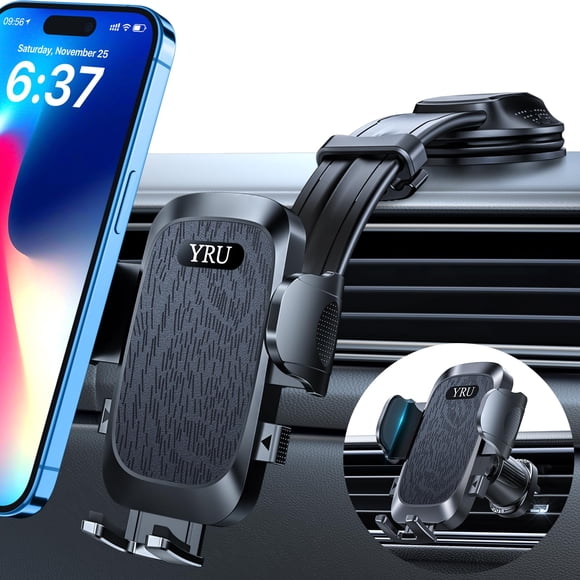 Soporte para teléfono de coche YRU 2025 Ultimate Bendable Aluminium
