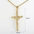 thumbnail image 3 of 14K Yellow Gold Religious Crucifix Jesus Cross Necklace Pendant Golden Color Silver Color for Men Women Box Chain jewelry, 3 of 7