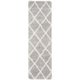 thumbnail image 5 of SAFAVIEH Fontana Catrina Geometric Plush Shag Area Rug, Grey/Cream, 3' x 5', 5 of 10